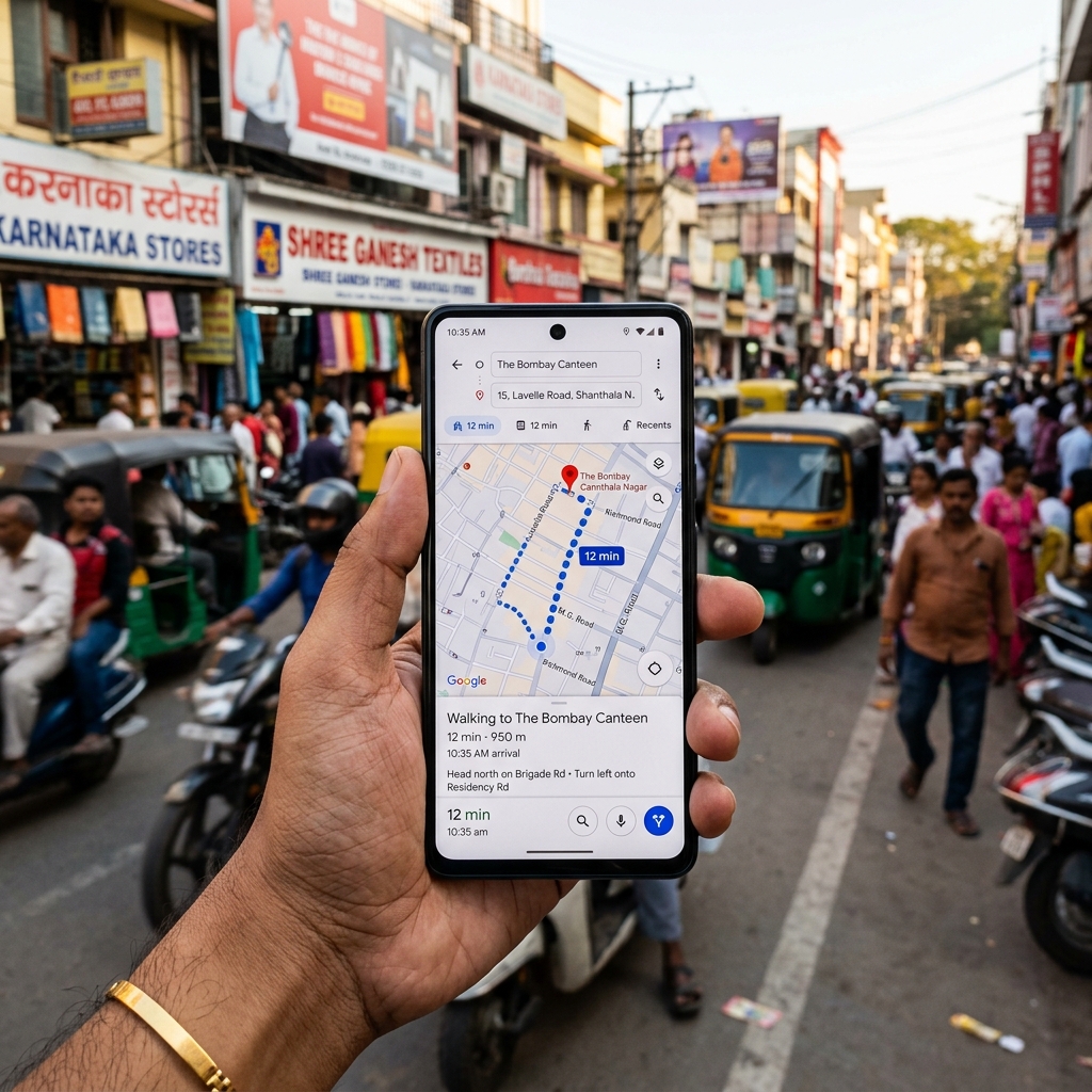 Getting walking directions on map